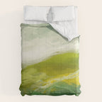 green landscape abstract art Comforter Gallery Image 6