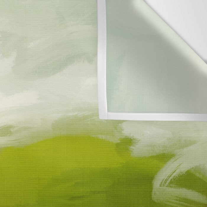 green landscape abstract art Wall Tapestry Gallery Image 3
