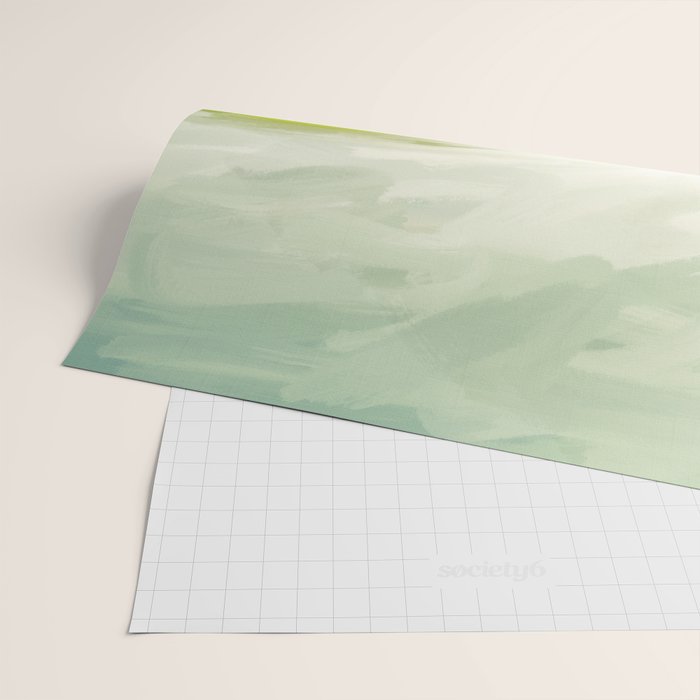 green landscape abstract art Wrapping Paper Gallery Image 2