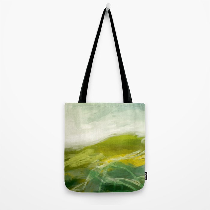 green landscape abstract art Tote Bag Gallery Image 2