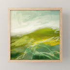 green landscape abstract art Mini Art Print Gallery Image 1