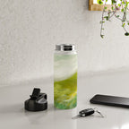 green landscape abstract art Water Bottle Gallery Image 4