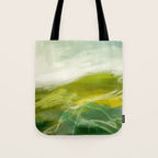 green landscape abstract art Tote Bag Gallery Image 1