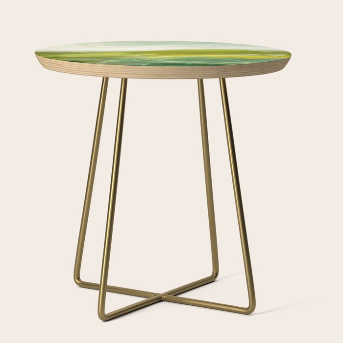 green landscape abstract art Side Table Gallery Image 1