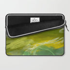 green landscape abstract art Laptop Sleeve Gallery Image 2