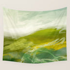 green landscape abstract art Wall Tapestry Gallery Image 4