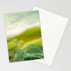 green landscape abstract art Stationery Card Gallery Image 2