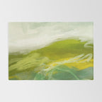 green landscape abstract art Rug Gallery Image 2