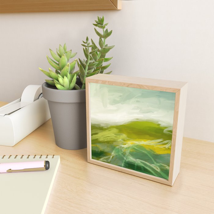 green landscape abstract art Mini Art Print Gallery Image 2