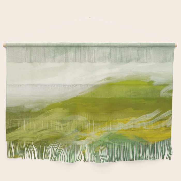green landscape abstract art Wall Hanging Gallery Image 1
