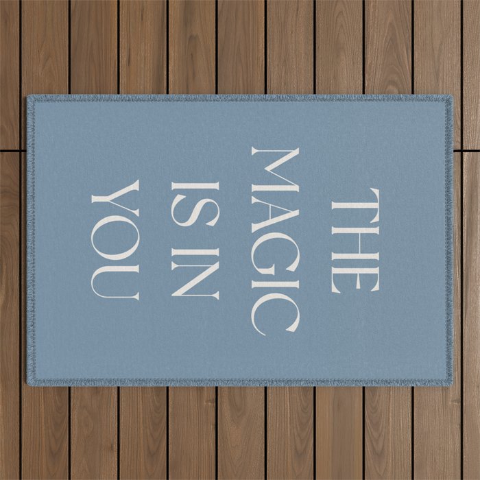 The Magic Is In You Blue Outdoor Rug Gallery Image 1