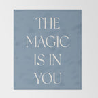 The Magic Is In You Blue Throw Blanket Gallery Image 2