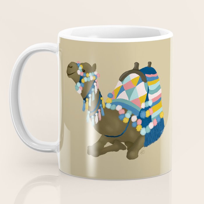 Colorful Desert Camel and Pyramids Coffee Mug Gallery Image 3