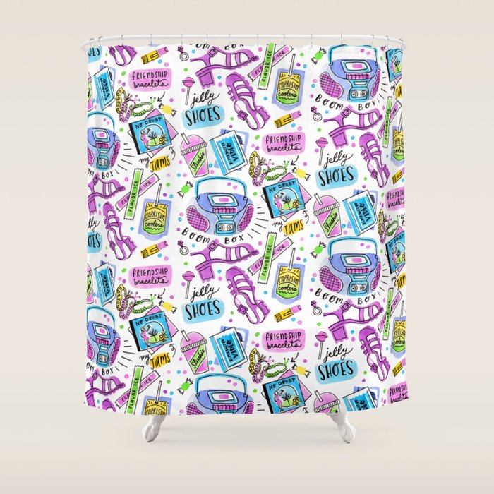 90s Summer  Shower Curtain Gallery Image 1