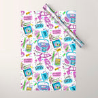 90s Summer  Wrapping Paper Gallery Image 1