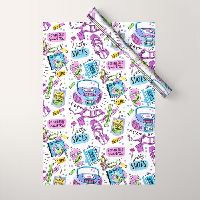 90s Summer  Wrapping Paper Gallery Image 1