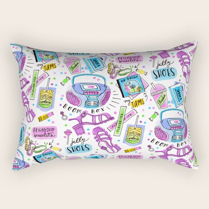 90s Summer  Rectangular Pillow Gallery Image 1