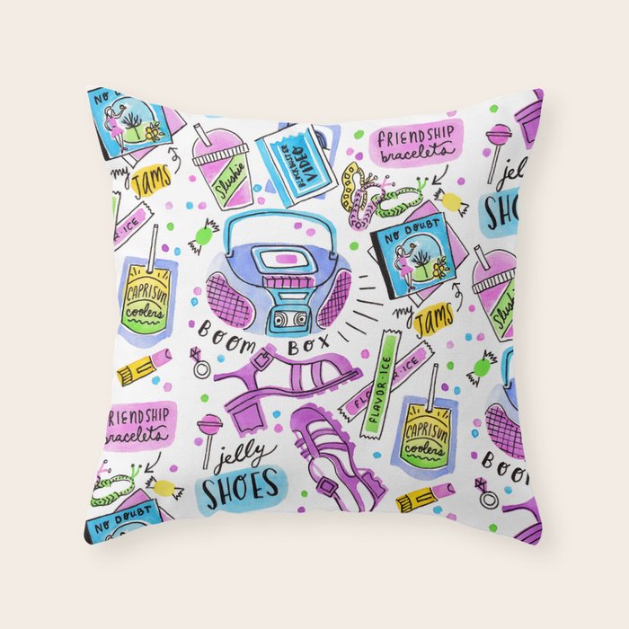 90s Summer  Throw Pillow Gallery Image 6