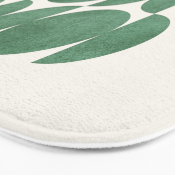 Green Retro Scandinavian - Mid Century Modern Bath Mat Gallery Image 3