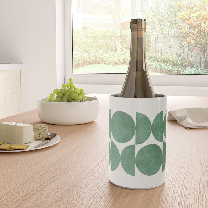 Green Retro Scandinavian - Mid Century Modern Wine Chiller Gallery Image 4
