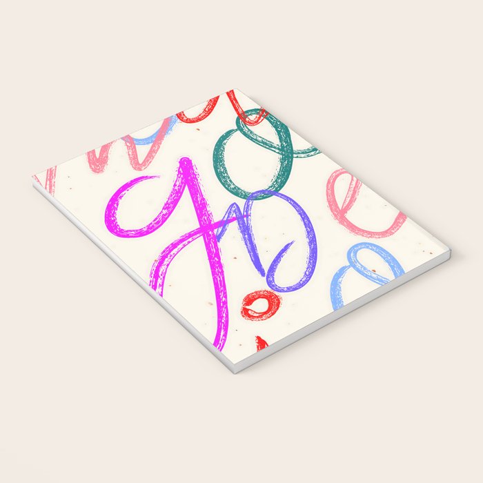 I Make Goo Decisions, Typography Funny Quirky Words, Whimsical Pastel Colorful Witty Letters, Eclectic Hand-drawn Contemporary Lettering  Notebook Gallery Image 3