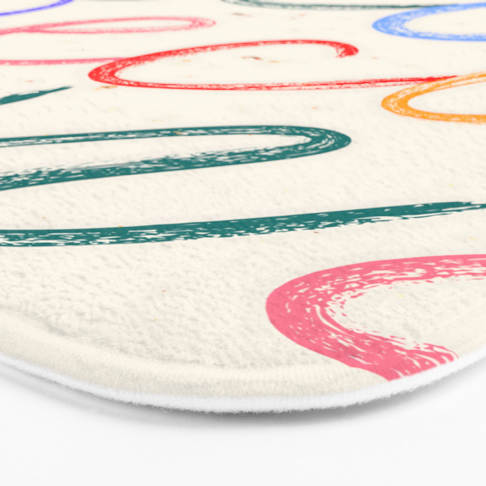 I Make Goo Decisions, Typography Funny Quirky Words, Whimsical Pastel Colorful Witty Letters, Eclectic Hand-drawn Contemporary Lettering  Bath Mat Gallery Image 3
