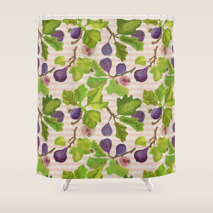 Fig Branches Shower Curtain Gallery Image 1