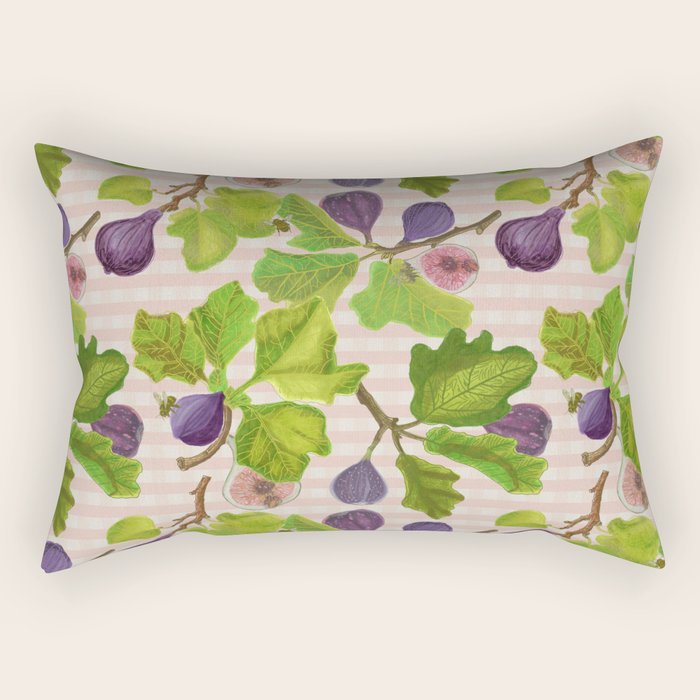 Fig Branches Rectangular Pillow Gallery Image 1