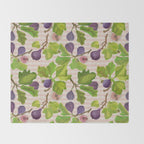 Fig Branches Throw Blanket Gallery Image 2