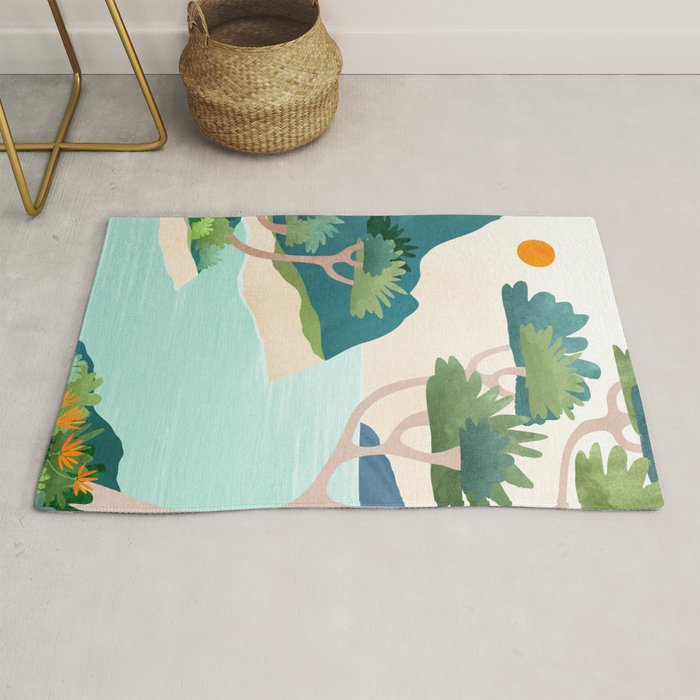 A Perfect Moment - Italian Coastal Landscape Rug Gallery Image 1