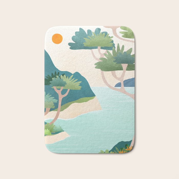 A Perfect Moment - Italian Coastal Landscape Bath Mat Gallery Image 1