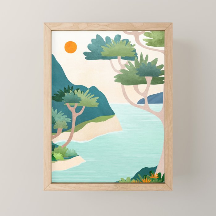 A Perfect Moment - Italian Coastal Landscape Mini Art Print Gallery Image 1