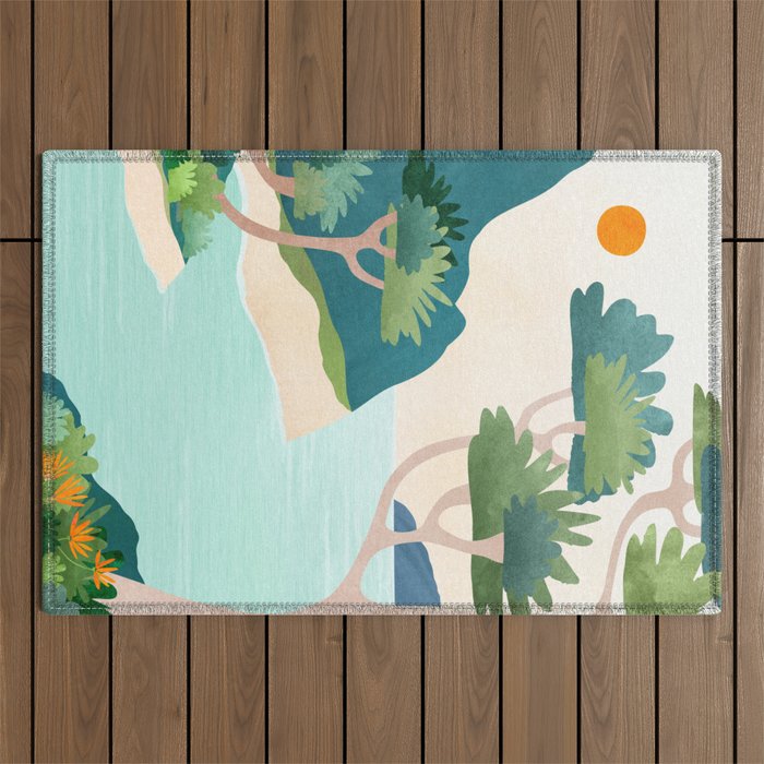 A Perfect Moment - Italian Coastal Landscape Outdoor Rug Gallery Image 1