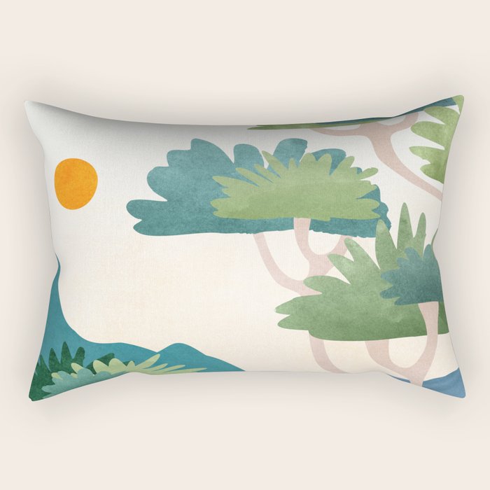 A Perfect Moment - Italian Coastal Landscape Rectangular Pillow Gallery Image 1