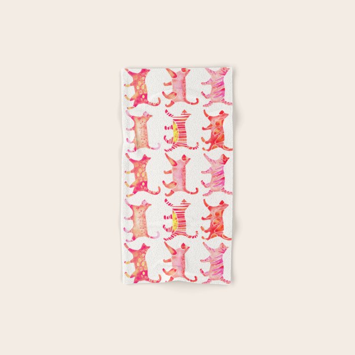 Cat Collection - Pink Palette Bath Towel Gallery Image 1