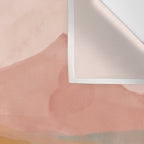 pink, green, gold moon watercolor mountains Wall Tapestry Gallery Image 3