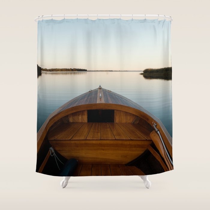 Summer Mornings On The Lake Shower Curtain Gallery Image 1