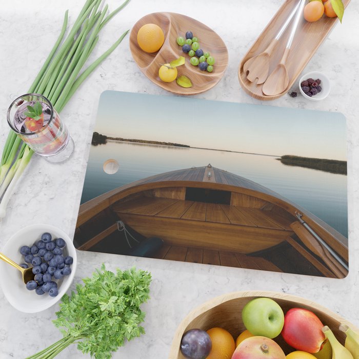 Summer Mornings On The Lake Cutting Board Gallery Image 2