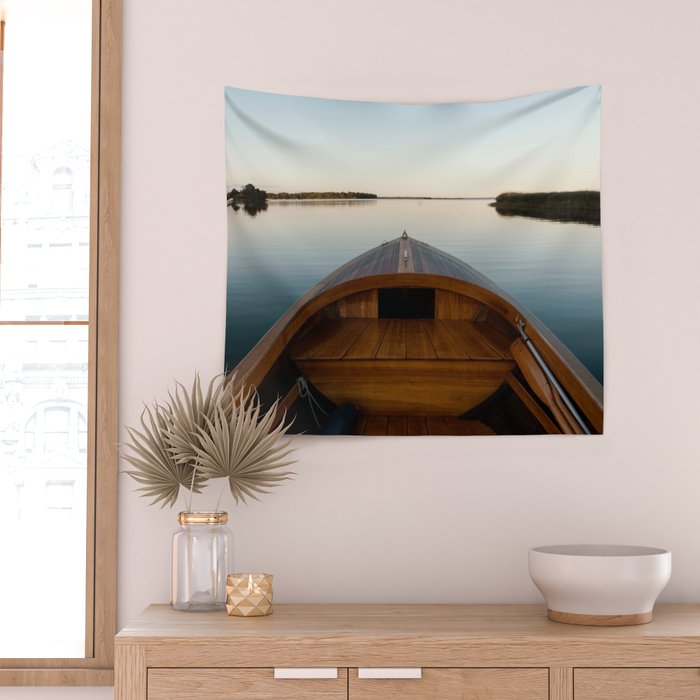Summer Mornings On The Lake Wall Tapestry Gallery Image 2
