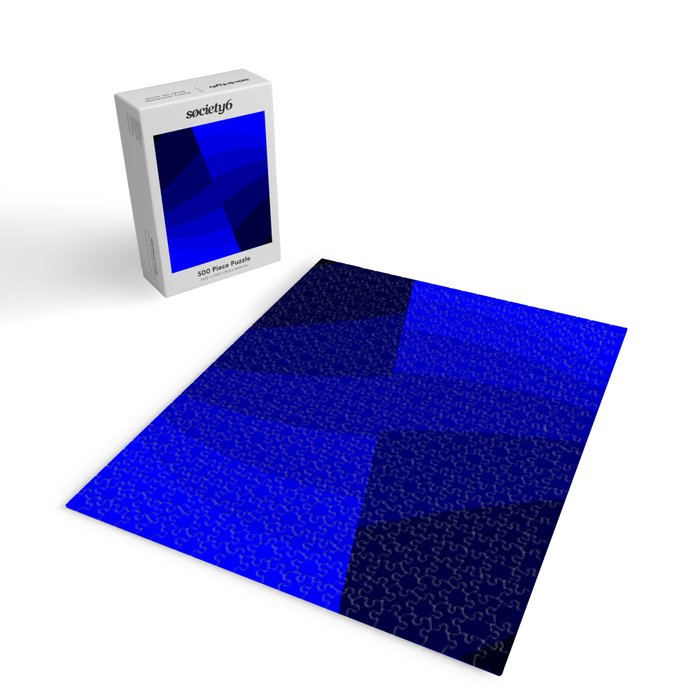 Just Blue #decor #society6 #buyart Jigsaw Puzzle Gallery Image 2