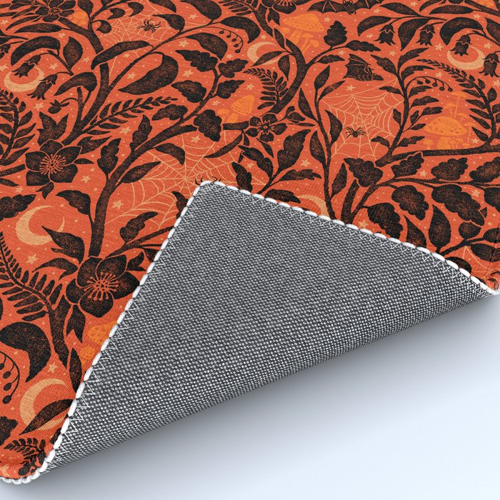 Mysterious Garden - black and orange Rug Gallery Image 4
