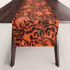 Mysterious Garden - black and orange Table Runner Gallery Image 1