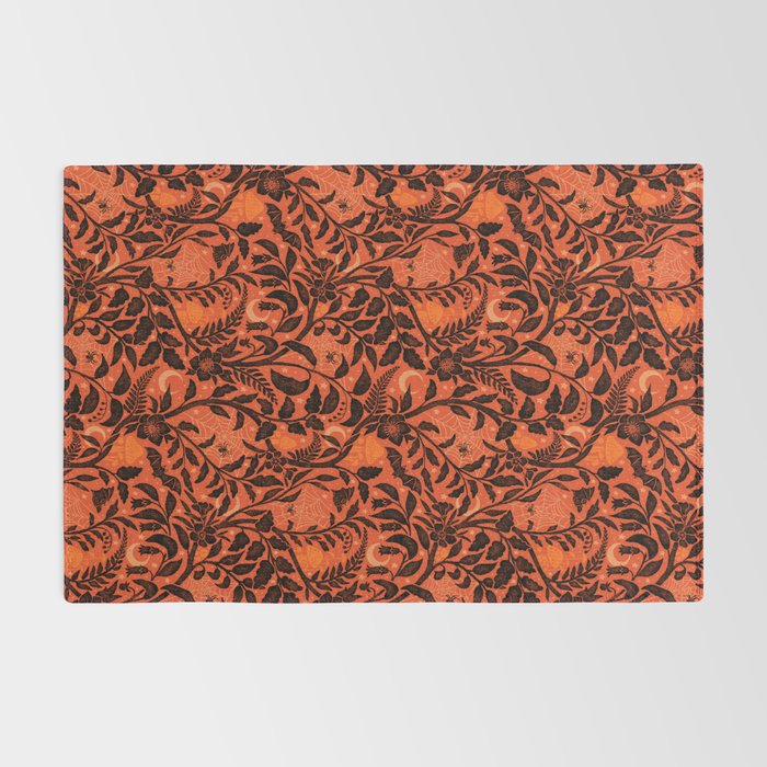 Mysterious Garden - black and orange Rug Gallery Image 2
