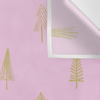 Pink pine tree doodle art pattern Wall Tapestry Gallery Image 3