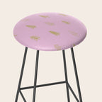 Pink pine tree doodle art pattern Stool Gallery Image 2