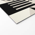 Geometric Abstract in Black and White Welcome Mat Gallery Image 2