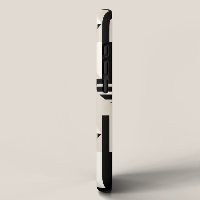 Geometric Abstract in Black and White iPhone Case Gallery Image 2