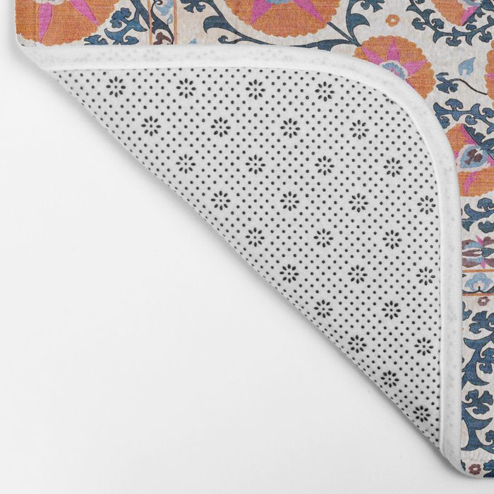 Shakhrisyabz  Suzani  Antique Uzbekistan Print Bath Mat Gallery Image 2