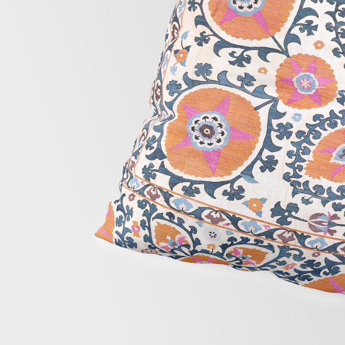 Shakhrisyabz  Suzani  Antique Uzbekistan Print Pillow Sham Gallery Image 4