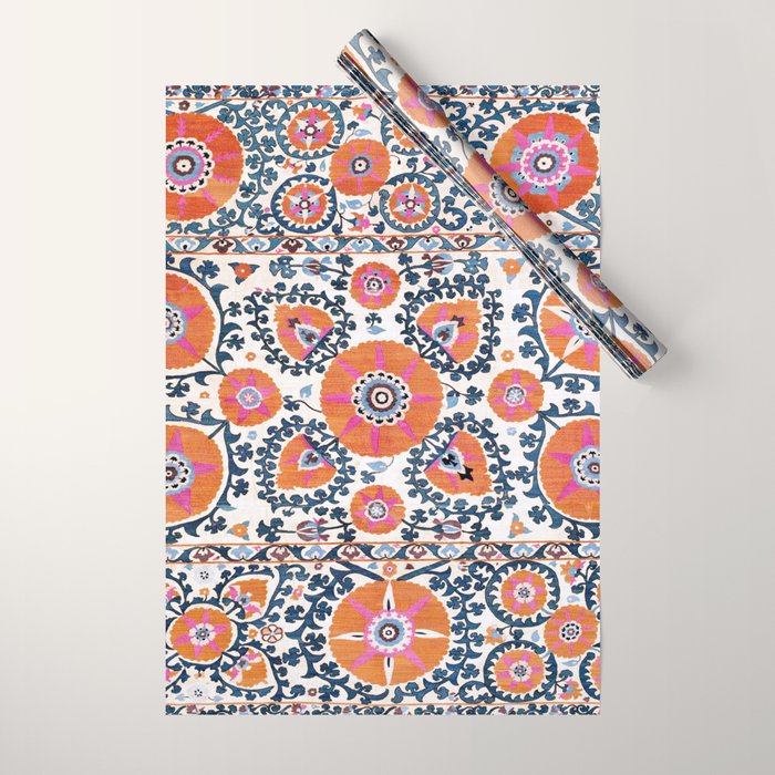 Shakhrisyabz  Suzani  Antique Uzbekistan Print Wrapping Paper Gallery Image 1